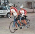 Dr. Alberts with Cath Frazier at RAGBRAI